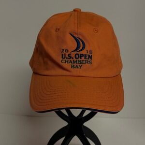 2015 U.S. Open Chambers Bay Golf Hat Adjustable Orange USGA Member